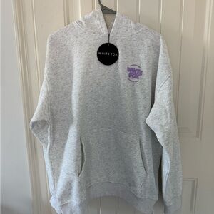 Grey white fox hoodie